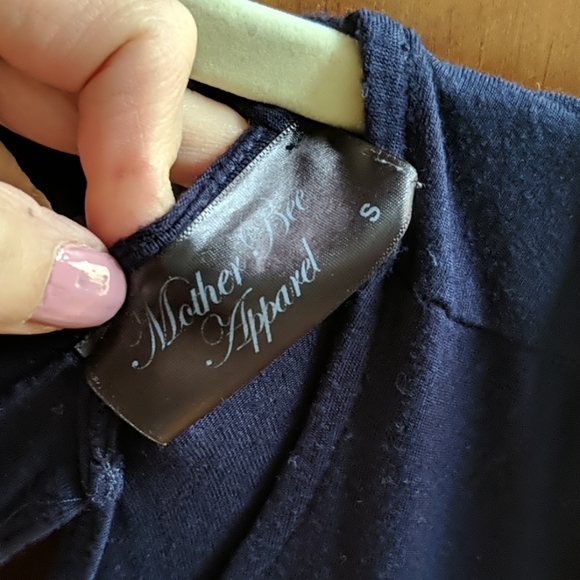 Navy Maternity Dress with Pockets - Picture 5 of 6